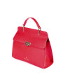Rote strukturierte Handtasche mit Schnalle