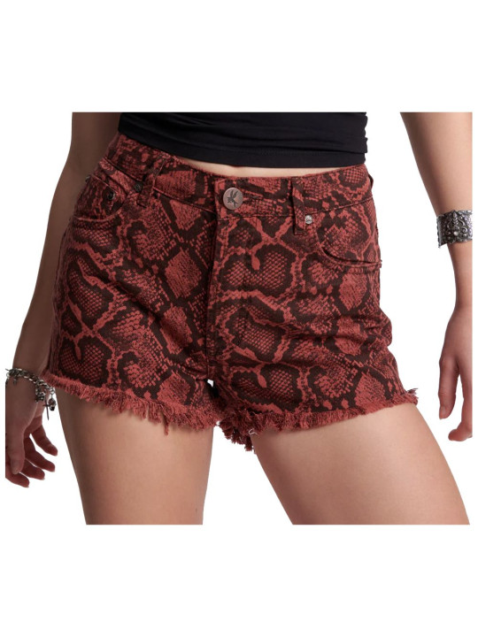 Shorts Python Print Cotton Shorts with Frayed Hem 330,00 € 8050246669310 | Planet-Deluxe