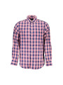Shirts Casual Blue Cotton Shirt with Button-Down Collar 270,00 € 7325705166022 | Planet-Deluxe