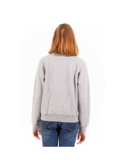 Sweaters Chic Gray Zippered Cotton Sweatshirt with Logo 380,00 € 7321369936001 | Planet-Deluxe