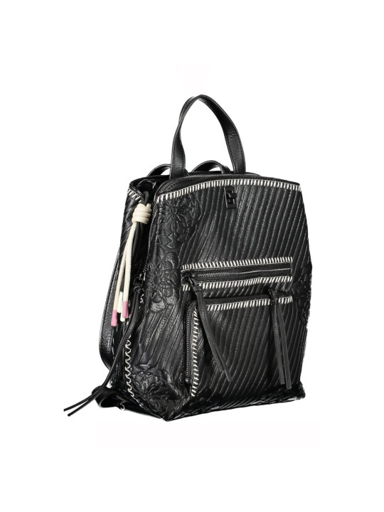 Backpacks Chic Black Backpack with Contrast Details 80,00 € 8445110450109 | Planet-Deluxe