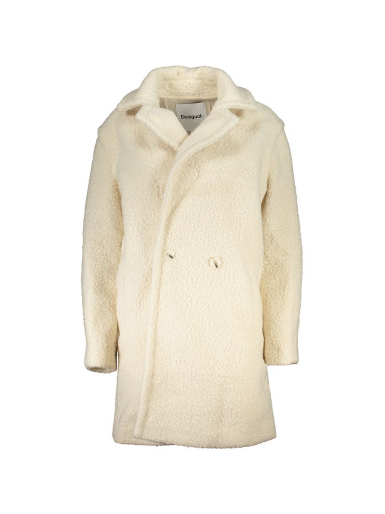 Jackets & Coats Elegant White Long-Sleeved Coat 460,00 € 8445110471746 | Planet-Deluxe