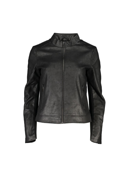 Jackets & Coats Chic Black Zip-Up Sports Jacket 240,00 € 8445110471791 | Planet-Deluxe