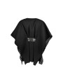 Sweaters Chic Crew Neck Poncho with Contrast Details 190,00 € 8445110443330 | Planet-Deluxe