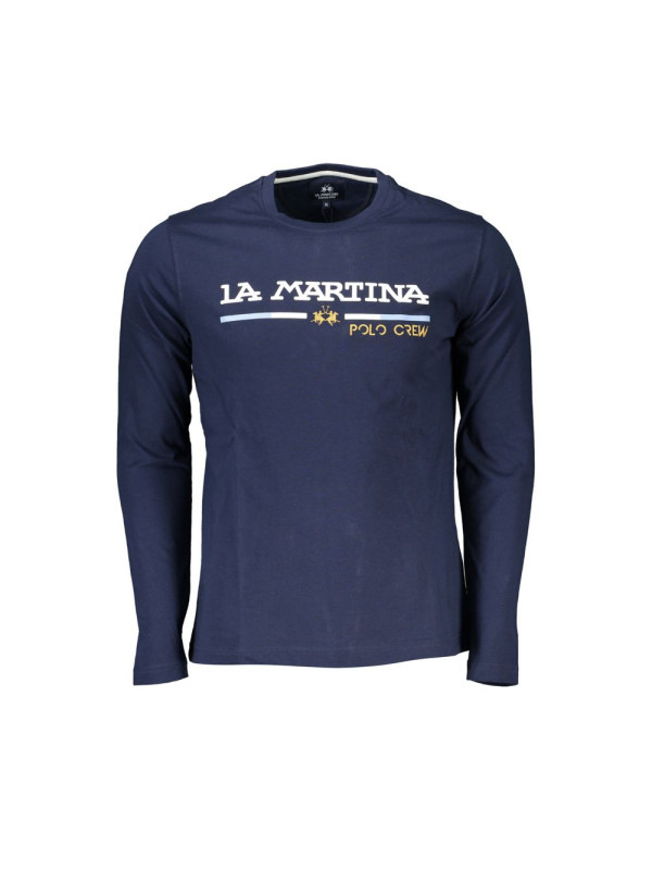 T-Shirts Chic Blue Crew Neck Embroidered T-Shirt 170,00 € 7613431501843 | Planet-Deluxe