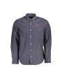 Shirts Blue Button-Down Cotton Shirt with Embroidery 340,00 € 7613431529472 | Planet-Deluxe