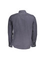 Shirts Blue Button-Down Cotton Shirt with Embroidery 340,00 € 7613431529472 | Planet-Deluxe