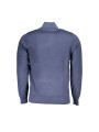 Sweaters Elegant Blue Half-Zip Sweater 230,00 € 8100031922271 | Planet-Deluxe