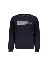 Sweaters Sleek Blue Crew Neck Embroidered Sweatshirt 200,00 € 7622078837963 | Planet-Deluxe