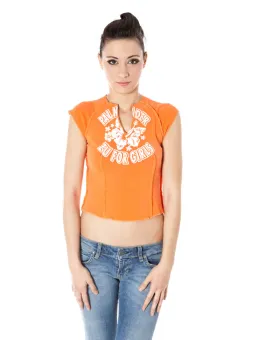 "ZUELEMENTS VAMOS Orange T-Shirt – Trendiges Statement-Piece"