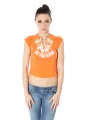"ZUELEMENTS Startseite im Sale | ZUELEMENTS DAMEN KURZARM T-SHIRT ORANGE online kaufen"|Planet-Deluxe