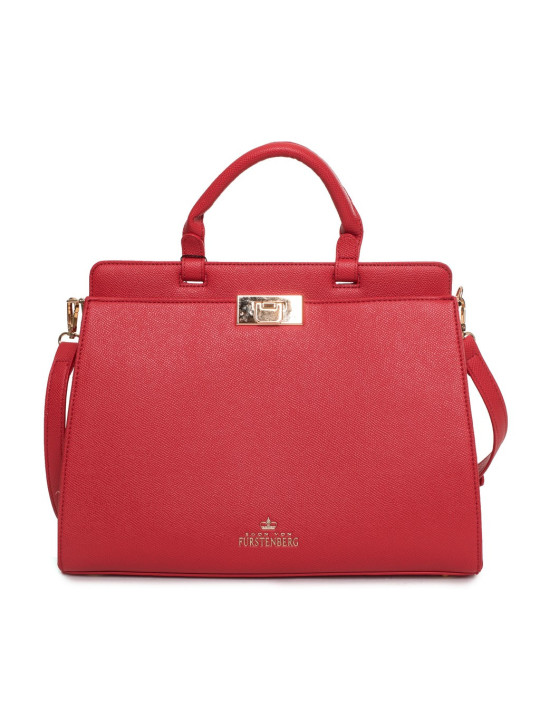 Rote Lederhandtasche Egon Von Furstenberg