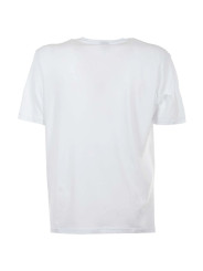 T-Shirts Elegant White Cotton Tee with Bold Blue Logo 100,00 € 8050246669945 | Planet-Deluxe