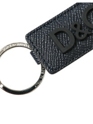 Keychains Elegant Leather Keychain in Black &amp Silver 180,00 € 8050249425180 | Planet-Deluxe