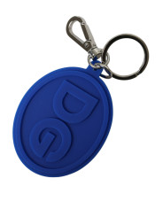 Keychains Elegant Blue Rubber Keychain with Brass Accents 230,00 € 8050249420086 | Planet-Deluxe