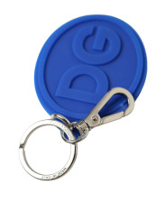 Keychains Elegant Blue Rubber Keychain with Brass Accents 230,00 € 8050249420086 | Planet-Deluxe