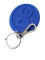 Keychains Elegant Blue Rubber Keychain with Brass Accents 230,00 € 8050249420086 | Planet-Deluxe
