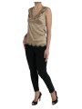Tops & T-Shirts Elegant V-Neck Sleeveless Lace Trim Top 1.120,00 € 8056265753863 | Planet-Deluxe