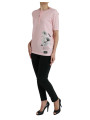 Tops & T-Shirts Chic Pink Floral Cotton Tee 1.400,00 € 8054802830671 | Planet-Deluxe