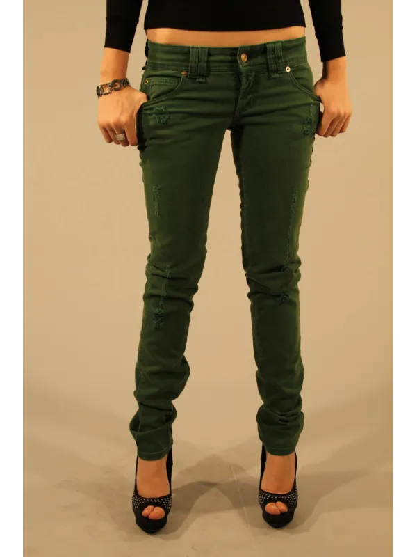 "JOHN GALLIANO Jeans im Sale | "John Galliano Schlank-Schnitt Jeans Grün" online kaufen"|Planet-Deluxe