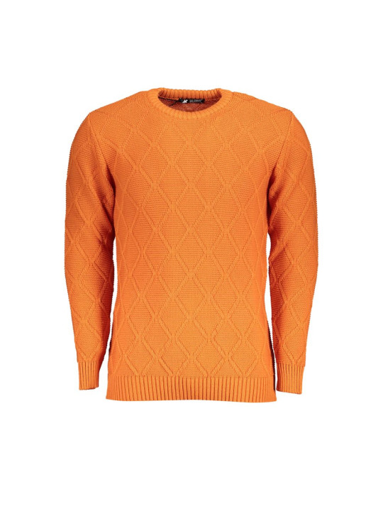 Sweaters Orange Diamond Pattern Crew Neck Sweater 170,00 € 8100032119076 | Planet-Deluxe
