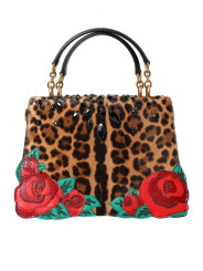 Shoulder Bags Chic Leopard Embellished Tote with Red Roses! 6.800,00 € 8058301889093 | Planet-Deluxe