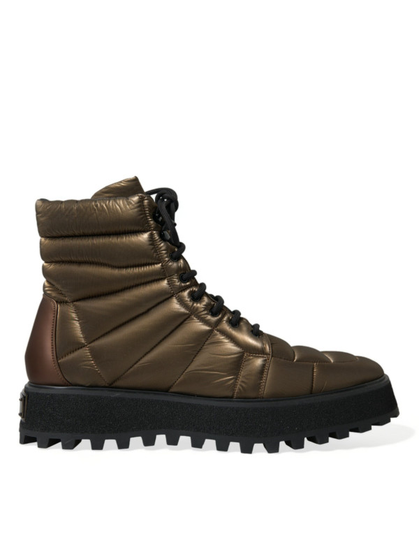 Boots Bronze Plateau Padded Boots with DG Logo Plate 2.830,00 € 8057142472532 | Planet-Deluxe