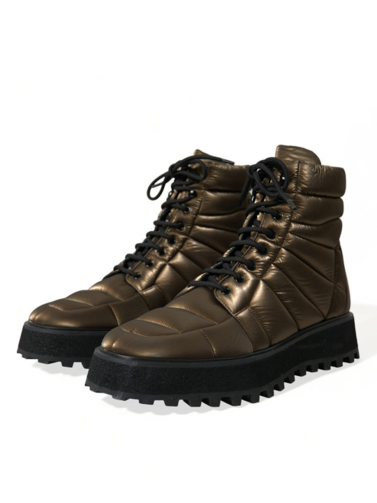 Boots Bronze Plateau Padded Boots with DG Logo Plate 2.830,00 € 8057142472532 | Planet-Deluxe