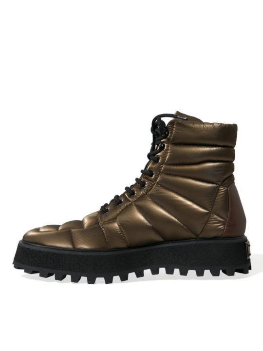 Boots Bronze Plateau Padded Boots with DG Logo Plate 2.830,00 € 8057142472532 | Planet-Deluxe