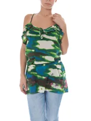 "JOHN GALLIANO T-Shirts im Sale | "John Galliano Seidentop Camouflage Grün" online kaufen"|Planet-Deluxe