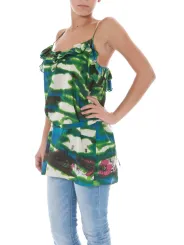 "JOHN GALLIANO T-Shirts im Sale | "John Galliano Seidentop Camouflage Grün" online kaufen"|Planet-Deluxe