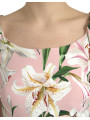 Dresses Elegant Pink Lily Print Sheath Dress 3.540,00 € 8059226697480 | Planet-Deluxe