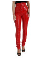 Jeans & Pants Chic Red High Waist Skinny Pants 1.980,00 € 8057142676077 | Planet-Deluxe