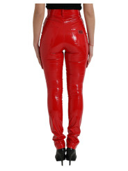 Jeans & Pants Chic Red High Waist Skinny Pants 1.980,00 € 8057142676077 | Planet-Deluxe