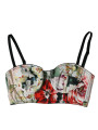 Tops & T-Shirts Multicolor Floral Bustier Crop Top 1.550,00 € 8053286064213 | Planet-Deluxe