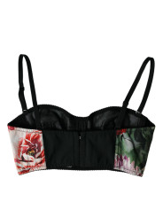 Tops & T-Shirts Multicolor Floral Bustier Crop Top 1.550,00 € 8053286064213 | Planet-Deluxe