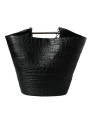 Tote Bags Elegant Black Crocodile Leather Maxi Bucket Bag 6.870,00 € 8050246189702 | Planet-Deluxe