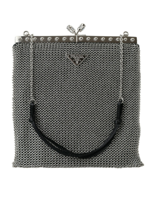 Shoulder Bags Elegant Silver Mesh Shoulder Evening Bag 2.130,00 € 8057943501998 | Planet-Deluxe