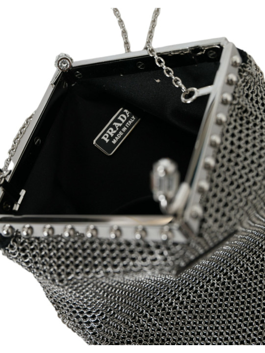 Shoulder Bags Elegant Silver Mesh Shoulder Evening Bag 2.130,00 € 8057943501998 | Planet-Deluxe