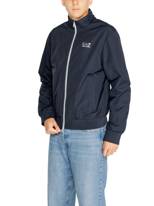 Schwarze Ea7 Jacke mit Reißverschluss