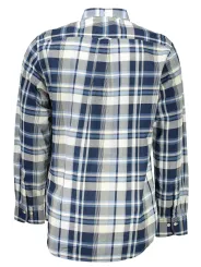 GANT Elegantes Karo-Langarmhemd in Blau-Grau