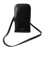 Wallets Black Leather Zip Around Logo Print Lanyard Strap Wallet 730,00 € 8054802736867 | Planet-Deluxe