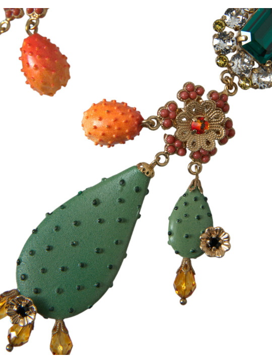 Earrings Green Cactus Crystal Clip On Jewelry Dangling Earrings 1.720,00 € 8059226043232 | Planet-Deluxe