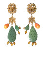 Earrings Green Cactus Crystal Clip On Jewelry Dangling Earrings 1.720,00 € 8059226043232 | Planet-Deluxe