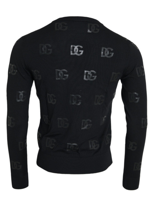 Sweaters Black DG Logo Pullover Sweatshirt Sweater 3.830,00 € 8052145169885 | Planet-Deluxe