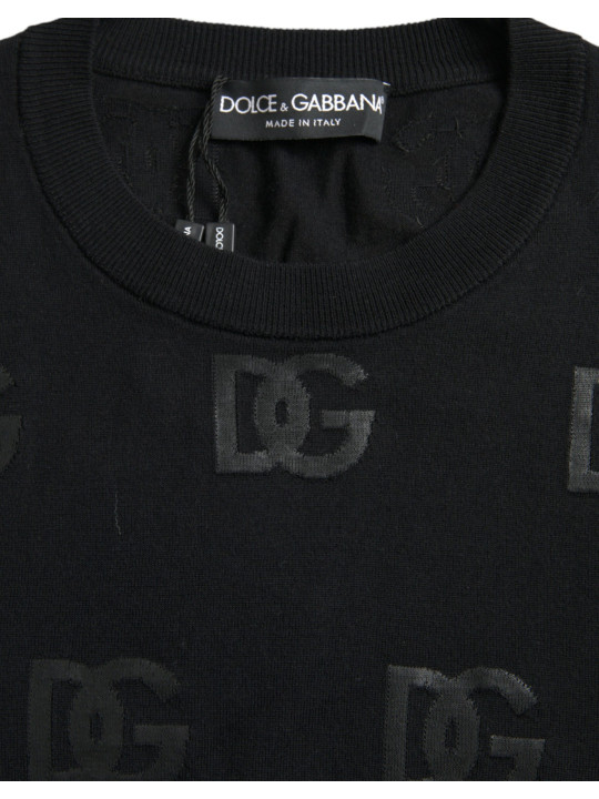 Sweaters Black DG Logo Pullover Sweatshirt Sweater 3.830,00 € 8052145169885 | Planet-Deluxe