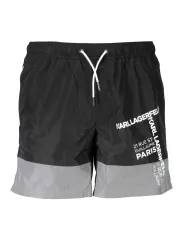 "Karl Lagerfeld Beachwear Badehosen im Sale | Karl Lagerfeld Beachwear KL20MBM02_NERO_BLACK online kaufen"|Planet-Deluxe
