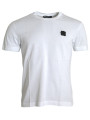 T-Shirts White Logo Patch Cotton Crew Neck T-shirt 790,00 € 8054802168415 | Planet-Deluxe