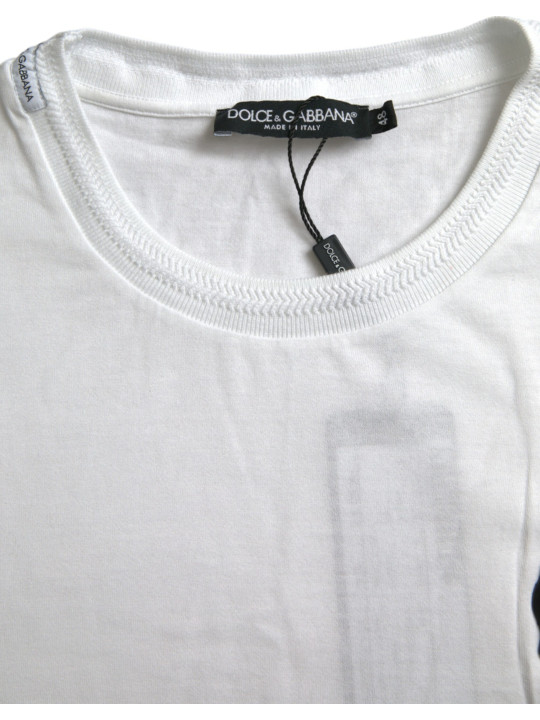 T-Shirts White Logo Patch Cotton Crew Neck T-shirt 790,00 € 8054802168415 | Planet-Deluxe