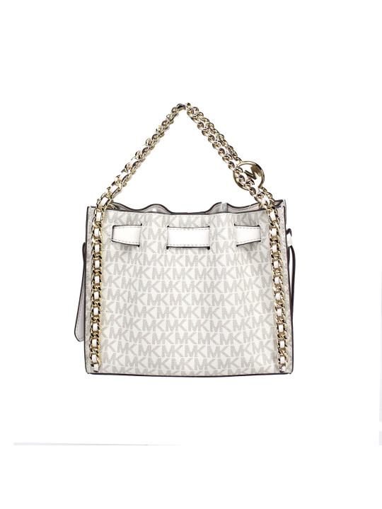 Crossbody Bags Mina Small Belted Cream Signature PVC Chain Inlay Crossbody Bag 450,00 € 0196237278050 | Planet-Deluxe